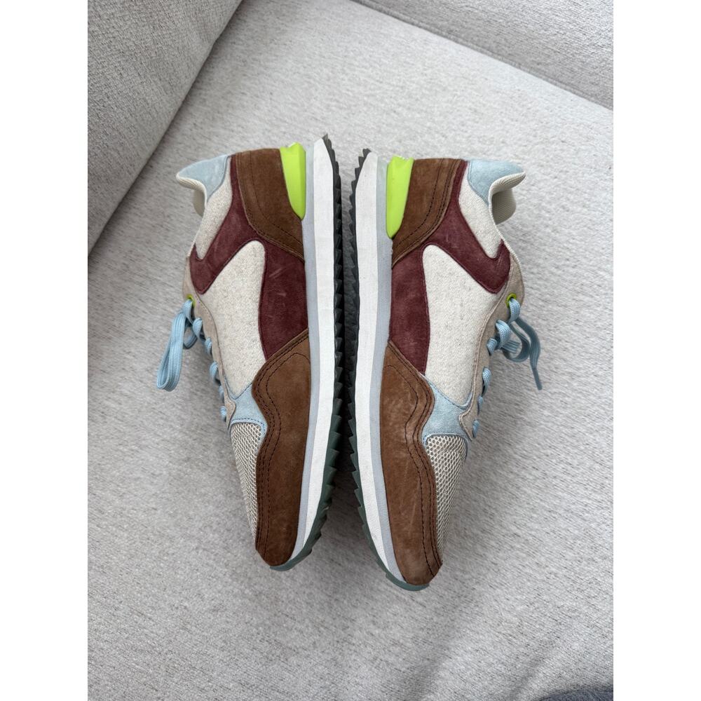 HOFF Women’s Sz 10 Reno Sneakers Suede Colorblock Multi Color Tan Brown Red - Picture 6 of 9